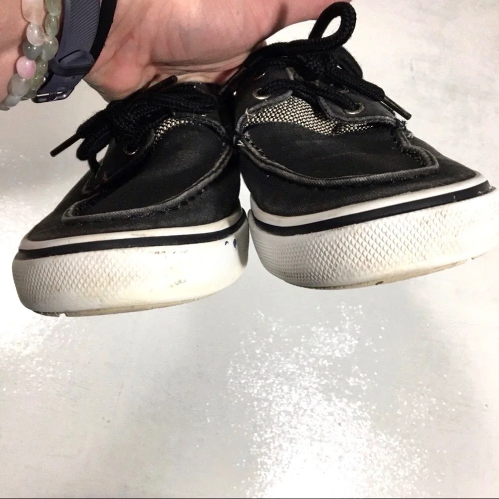 Sperry Top-Sider Bahama Canvas Boat Shoe Sneaker 8.5M‎ Black